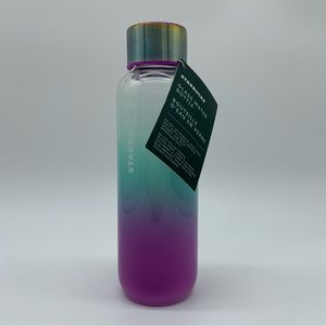 Starbucks Purple Blue Glass Ombré Water Bottle